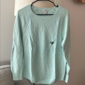 NWT L.L. Bean Women's Light Aqua Knit Sweater